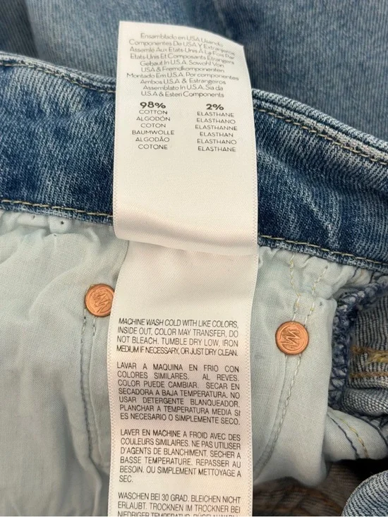 MOTHER The Looker Ankle Step Fray Jeans 26 Distressed Raw Hem High Rise - Picture 13 of 14